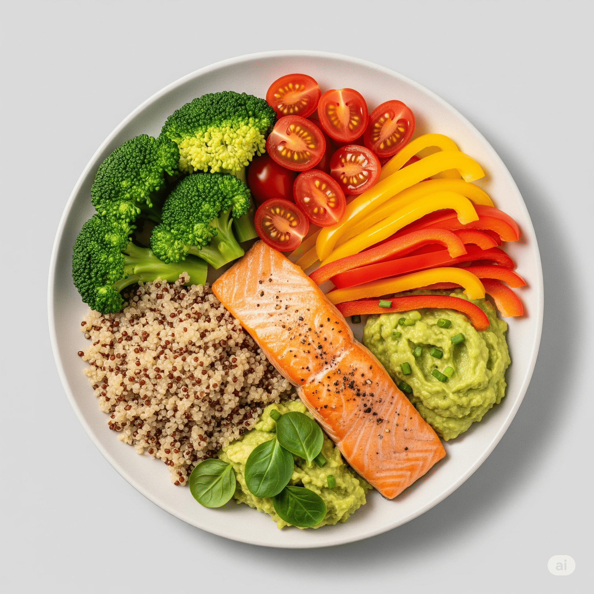 El plato para comer saludable